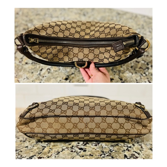 GUCCI Abbey Brown GG Logo D-Ring Bag 💯 AUTHENTIC - Picture 15 of 16